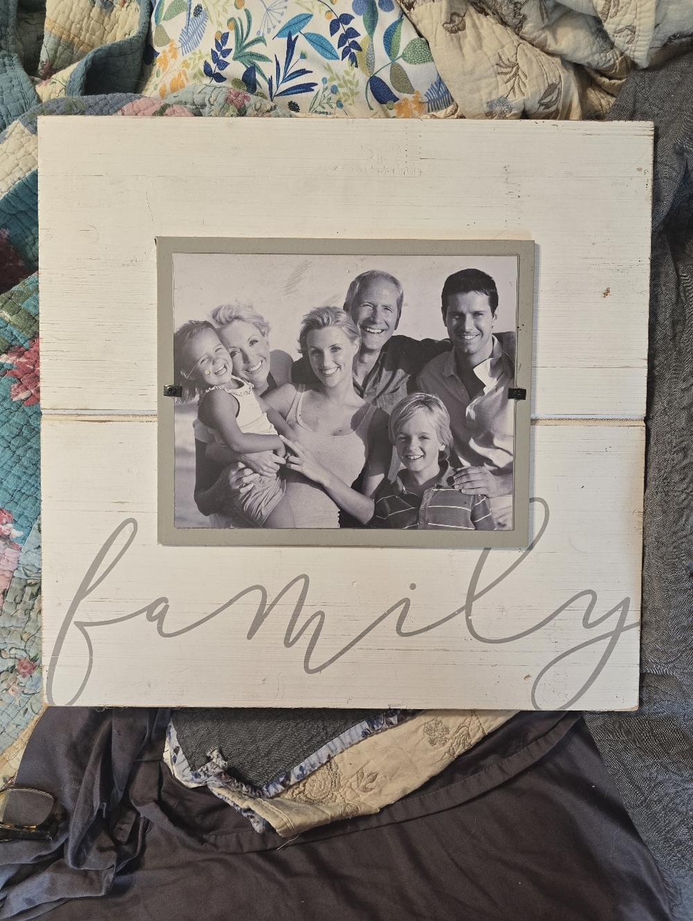Family Wooden Wall Photo Frame - White